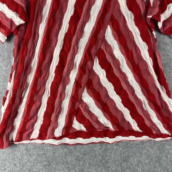 Ali Miles Tunic Top Womens 2X Striped Textured Crinkle Stretch Artsy Lagenlook - Picture 3 of 13